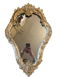 Ornate Vintage Italian Florentine Gold-Gilt Wall Mirror