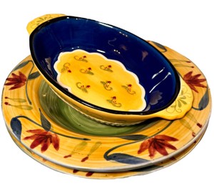 Pier 1 Imports Elizabeth Bowls & Serving Dish Trio