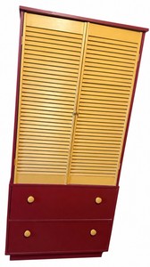 Vibrant Mid-Century Modern Inspired Storage Armoire