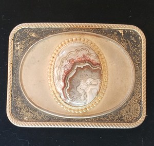 Crazy Lace Agate Belt Buckle