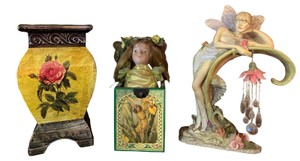 Vintage Fantasy & Floral Decor Figurine Lot