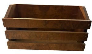 Vintage-Style Rustic Slatted Wood Wall Organizer