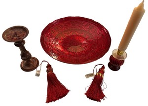 Holiday Accents & Decorative Red Glass Hostess Lot