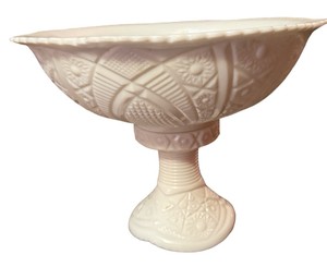 Vintage McKee Milk Glass Concord Pedestal Punch Bowl Stand