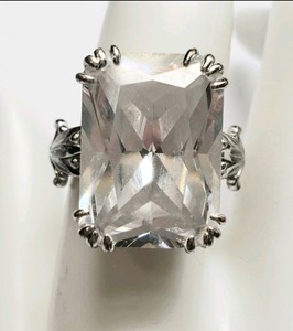 Costume Ring, Rectangular, Radiant-Cut