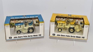 ERTL John Deere Patio Series Model 140  Blue & Yellow Set of 2