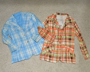 Vintage Plaid Blazers  Set of 2