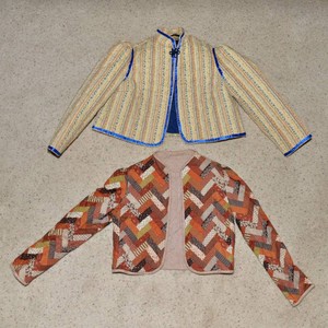 Vintage Quilted Cotton Jackets  Set of 2