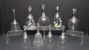 Vintage Clear Glass Bells  Various