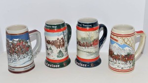 Budweiser Collector Steins  Set of 4