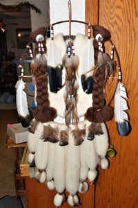 Large Native American-Style Mandala Wall Hanging  19 Diameter