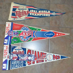 Minnesota Twins & Super Bowl Banners  Vintage