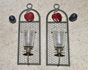 Apple Wall Sconces  Set of 2