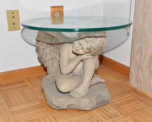 Angel Table with Glass Top