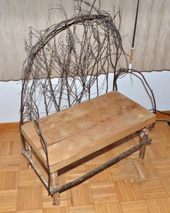 Primitive Wooden Bench  Decorative