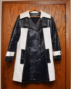 Vintage Aldens Faux-Leather Trench Coat