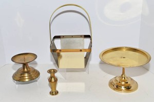 Vintage Brass & Brass-Tone Items  Set of 4
