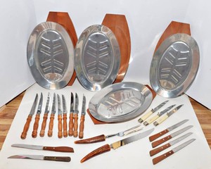 Vintage Knives & Serving Trays