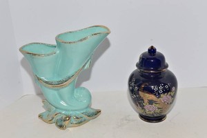 Vintage Vase & Lidded Jar