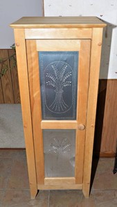 Solid Wood Pie Safe Cabinet with Punched Tin Panels