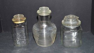 Glass Storage Jars  Set of 3