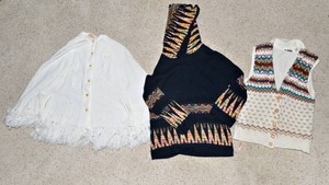 intage Sweaters & Shawl  Set of 3