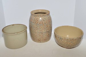 Americana General Stoneware & Vintage Crock  Set of 3