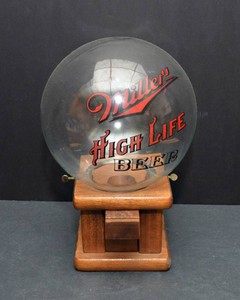 Miller High Life Glass Globe Peanut & Candy Dispenser