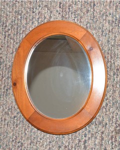 Small Wooden Mirror  15 x 18