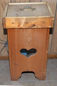 Small Wooden Container  Possible Waste Basket