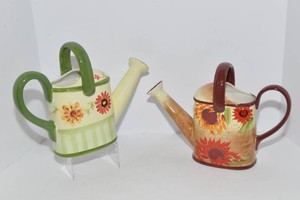 Decorative Ceramic Watering Cans  Set of 2