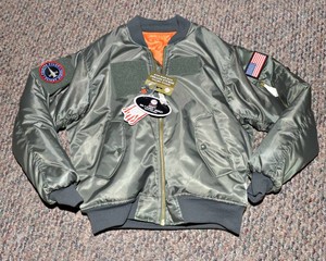Rothco MA-1 Flight Jacket with Patches  NWT, Size Large