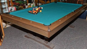 Vintage All-Tech Pool Table with Cues, Balls & Accessories