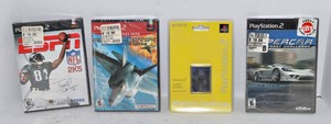 PlayStation 2 Memory Card & 3 Unopened Games -  ESPN NFL 2K5, Ace Combat 04 Shattered Skies, Supercar Street Challenge