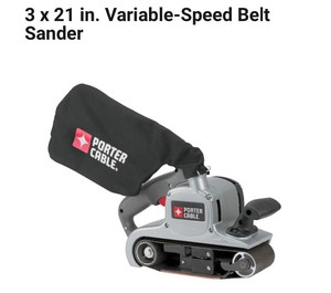 -NEW- Variable Speed BELT SANDER w Dust Collection - PORTER CANLE -