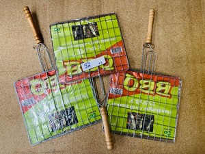Lot of 3  HAMBURGER GRILL BASKETS