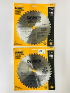 Lot of 2  DeWalt CIRCULAR SAW BLADES - 7 14 in - 40T - Rip , Crosscut , All Woods