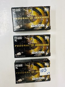 Lot of 3 - FEDERAL 12 ga TruBall - 2 34 - 1 oz - 1300 fps - Low Recoil