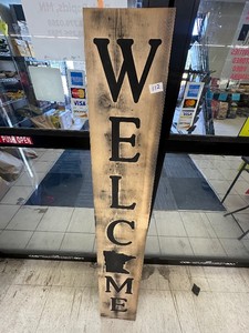Engraved SOLID WOOD WELCOME SIGN - Minnesota - 60 height