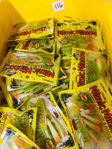 40 pkgs - Retail lot of NORTHLAND TACKLE  MIMIC MINNOW  TAILS - Fire Tiger