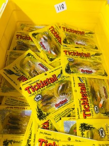 40 pkgs - Retail lot of NORTHLAND TACKLE Soft Plastic Bait - TICKLE TAIL GRUB -  Gold