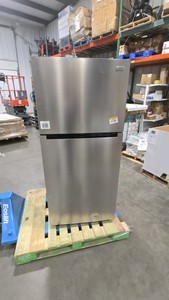 Vissani18.1 cu. ft. Top Freezer Refrigerator in Fingerprint Resistant Stainless Steel Look, Garage Ready