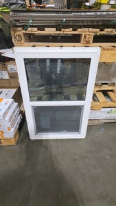 ARK DESIGN24 in. x 36 in. 62-Series Double Glazed Single Hung Vinyl Window with Tempered Glass, White