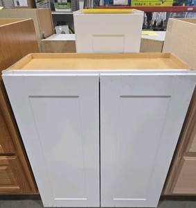 2 white kitchen cabinet