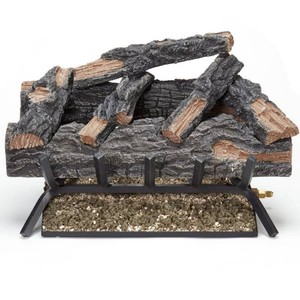 24 in. 55,000 BTU Match Light Mountain Oak Vented Natural Gas Log Set