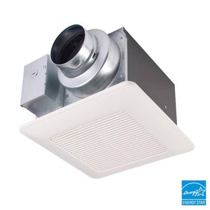 PanasonicWhisperCeiling DC Fan, with Pick-A-Flow Speed Selector 50, 80 or 110 CFM and Flex-Z Fast Installation Bracket