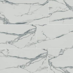 MSICarrara Azul 16 in. x 32 in. Polished Porcelain Marble Look Floor and Wall Tile (312 sq. ft.)