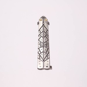 Unbranded Ballisong Butterfly Knife w Cool Blade Engraving