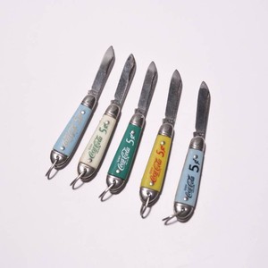 5 Vintage Colonial USA Mini Coca Cola Advertising Knives
