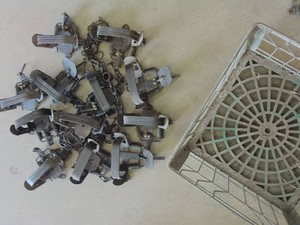 12 VICTOR COIL SPRING TRAPS  METAL CRATE